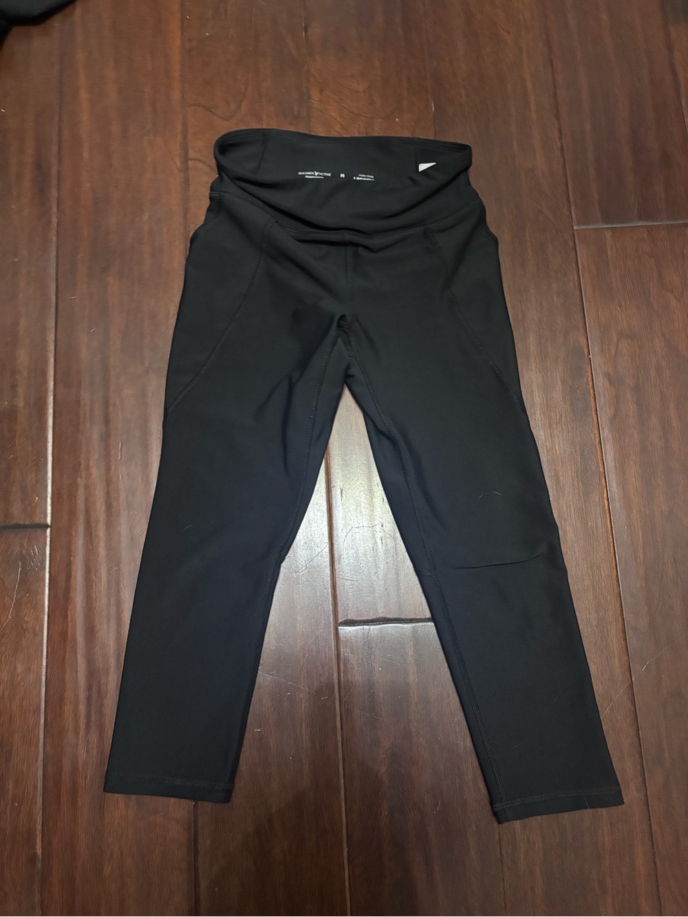 Old Navy Black Girls' Active Leggings - Foldover Waist